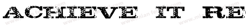 Achieve It Regular字体转换